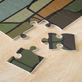 ガラス製品ガロール：ヴィンテージボトルパターン ジグソーパズル (側面)