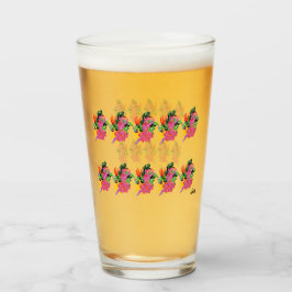 ガラス製品：熱帯花 タンブラーグラス