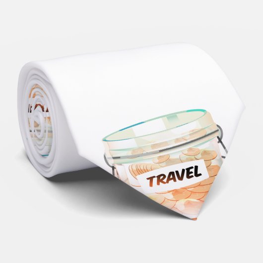 ガラス製旅行貯金箱 ネクタイ (ロール)