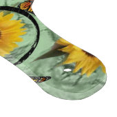 ガラス製板ひまわり蝶 カッティングボード (角)