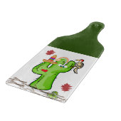 ガラス製裁断板鳥サボテン カッティングボード (角)