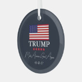 ガラス製 大統領 ドナルド トランプ クリスマス オーナメント (正面左)