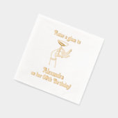 ガラス誕生日記念日パーティーを上げる 箔ナプキン (左)