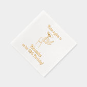 ガラス誕生日記念日パーティーを上げる 箔ナプキン (右)