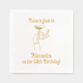 ガラス誕生日記念日パーティーを上げる 箔ナプキン (正面)