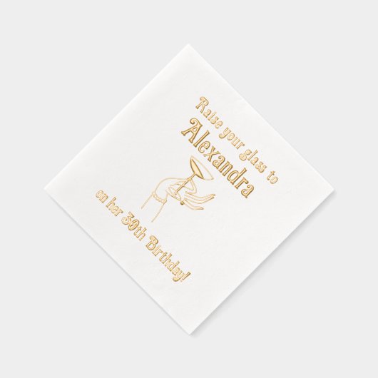 ガラス誕生日記念日パーティー#2 箔ナプキン (右)