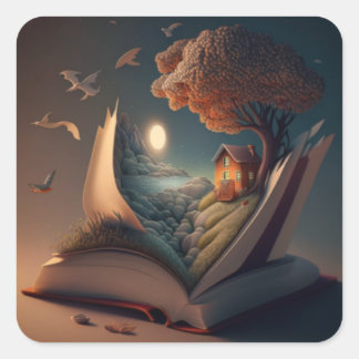 ガラス読コースターTシャツキーのポスターライフ スクエアシール