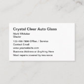 ガラス車の修理サービス新規 名刺 (裏面)