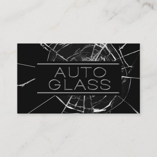 ガラス車の修理サービス新規 名刺 (正面)