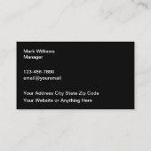 ガラス車の修理交換名刺 名刺 (裏面)