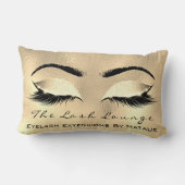 ガラス金ゴールドグリッター名メイクアップラッシュブラウン ランバークッション (裏面)