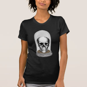 ガラス鐘2のスカル Tシャツ