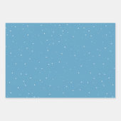 ガラス雪だるま冬の村の葉のクリスマス ラッピングペーパーシート (正面2)