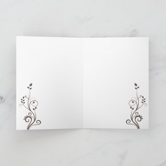 ガラス雪だるま冬の村スノーフレーク茶色 シーズンカード (内部)