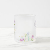 ガラス霜の降りたフラワーティーコーヒーマグ フロストグラスマグカップ (中央)