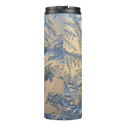 ガラス青氷結晶の冬の霜 タンブラー (裏面)