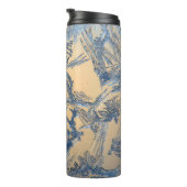 ガラス青氷結晶の冬の霜 タンブラー (回転右)