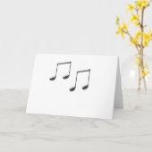 ガラス音楽の音符 カード (黄色い花)