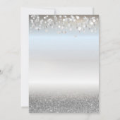 ガラス風船グリッターブルーフラワーリタイア 招待状 (裏面)