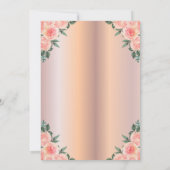 ガラス風船ヒールフローラバラ金ゴールド退職 招待状 (裏面)