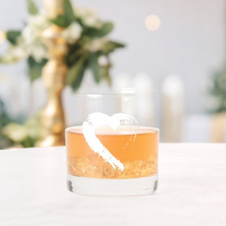 ガラス飲み物用品ムーンハート ウイスキーグラス