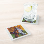 ガラス飲料コ疑問に思ースター ガラスコースター (アングル)