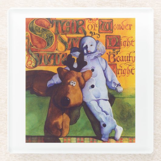 ガラス飲料コ疑問に思ースター ガラスコースター (正面)