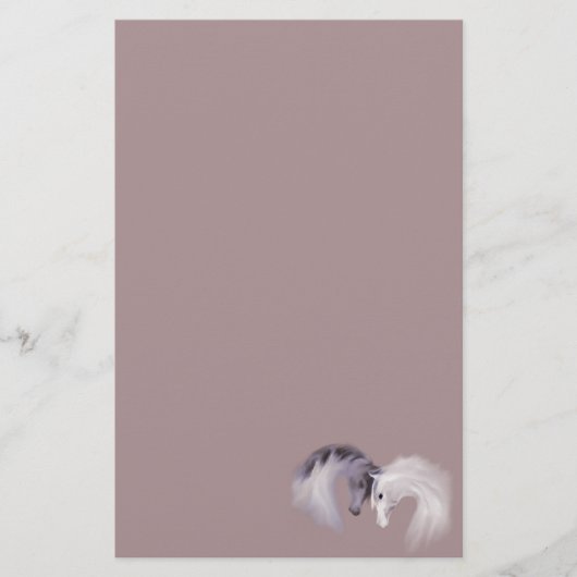 "ガラス馬"の~のラベンダーの文房具 便箋 (正面)