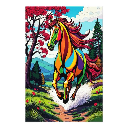 ガラス馬 フォトプリント            (正面)