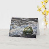 ガラス魚釣りフロートポートレート カード (黄色い花)