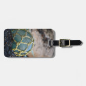 ガラス魚釣り浮き、垂直 ラゲッジタグ (正面横)