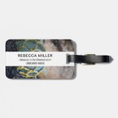 ガラス魚釣り浮き、垂直 ラゲッジタグ (裏面横)