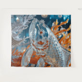 ガラス魚│澄んコイ魚| ラグ –  タペストリー (正面(横))
