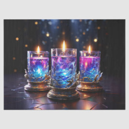 ガラス鮮やかキャンドルホリデーデカップクラフト紙 薄葉紙