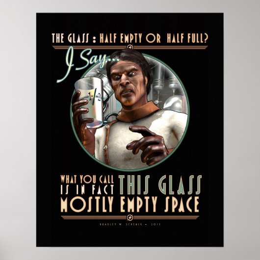 ガラス:ほとんど空の宇宙(16x20") ポスター (正面)