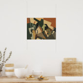 ガラス – ガラスとチェッカーボード1917 ポスター (キッチン)