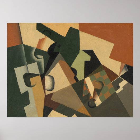 ガラス – ガラスとチェッカーボード1917 ポスター (正面)