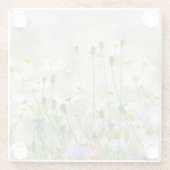 ガラス コースター - ワスレナグサとデージー (裏面)