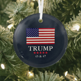 ガラス ドナルド・トランプ大統領 クリスマス オブジェ ガラスオーナメント