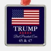 ガラス ドナルド・トランプ大統領 クリスマス オーナメント (正面)