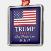 ガラス ドナルド・トランプ大統領 クリスマス オーナメント (左)