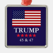 ガラス ドナルド・トランプ大統領 クリスマス オーナメント (正面)