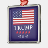 ガラス ドナルド・トランプ大統領 クリスマス オーナメント (左)