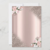 ガラス、バラ金ゴールドグリッター《写真》ぼけ味ブランチ&バブリー 招待状 (裏面)