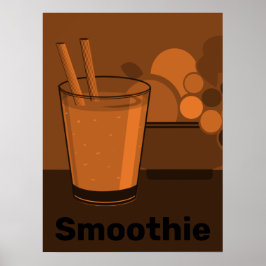 ガラス ブラック オレンジ キッチン ウォール アート デコ - ポスター