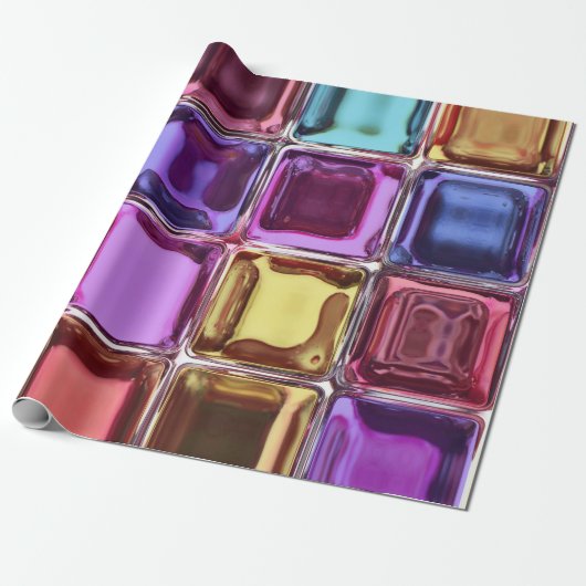 ガラス・ブロックのデザイン ラッピングペーパー (アンロールド)