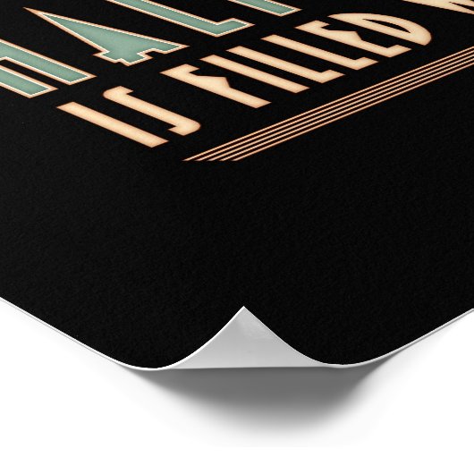 ガラス:大気の半分(16x20インチ) ポスター (角)