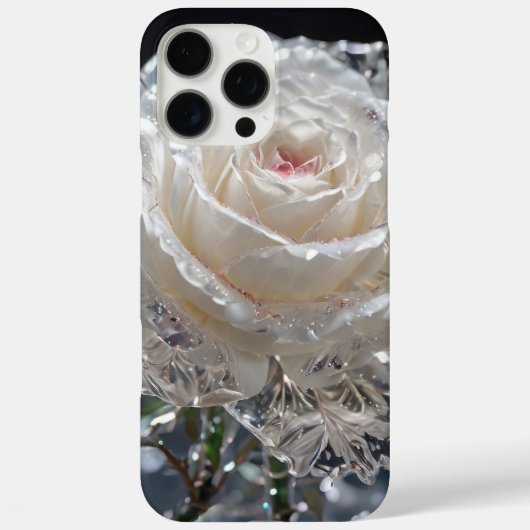 ガラス 水晶 バラ Case-Mate iPhoneケース (裏面)