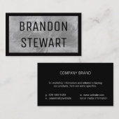 ガラス | 縁ど （黒） 名刺 (正面/裏面)