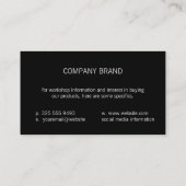 ガラス | 縁ど （黒） 名刺 (裏面)